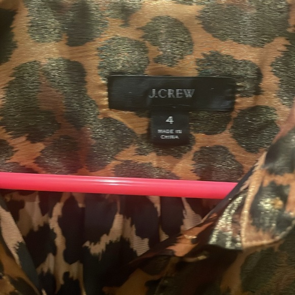 Jcrew Animal print silky button up - Picture 2 of 5